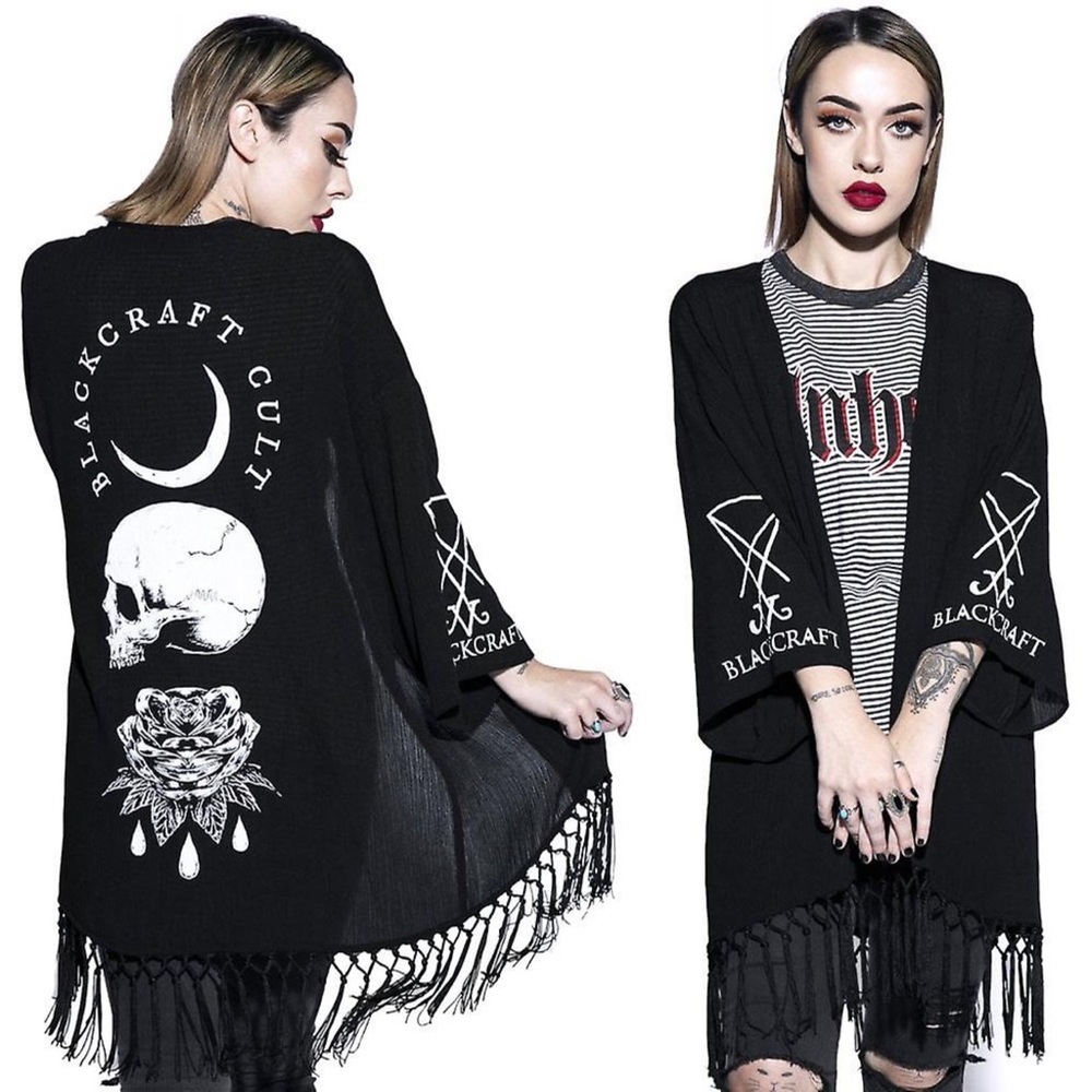 Blackcraft Cult fringe kimono